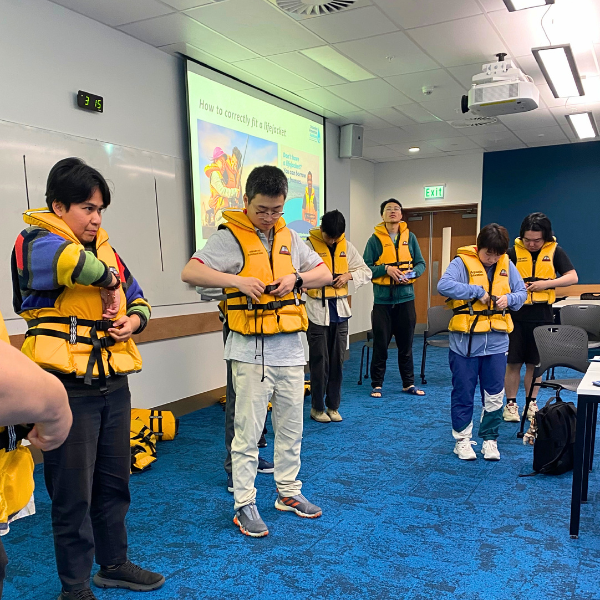 A group of students in the Water Safety Workshop