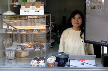 Staff at the Little Ora cafe